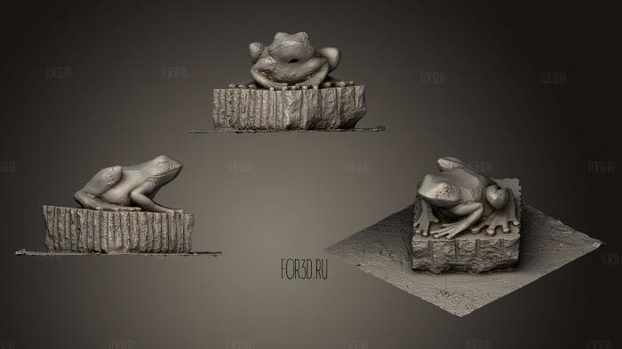 Frog statue stl model for CNC